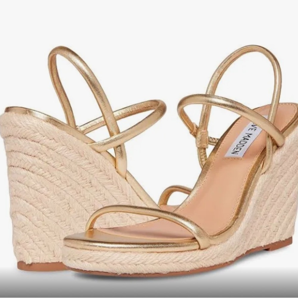 Steve Madden Gold Wedges